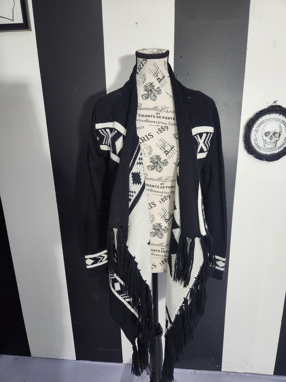 Fringe Open-Front Women's Cardigan